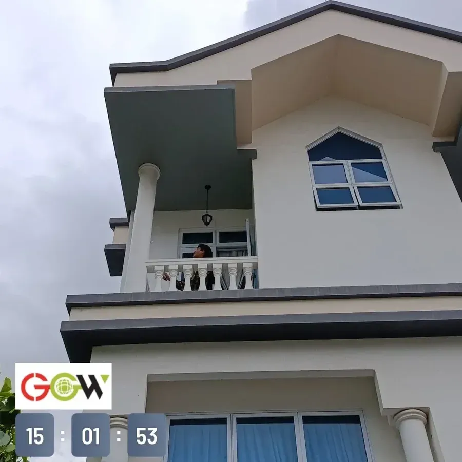 Completed exterior repaint of a landed home upper storey